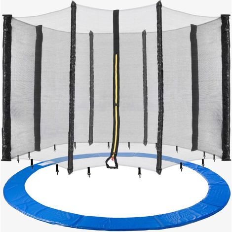 [JAMAIS UTILISÉ]Sicherheitsnetz für 366 cm Trampolin – 20 mm EPE-Schaum – UV-beständiges PVC – Für 8 Stangen – Blau