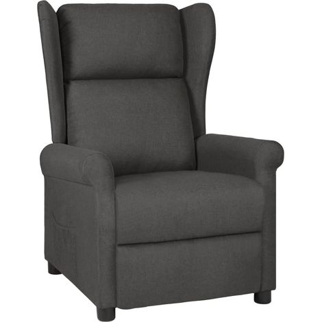 Fauteuil inclinable,Chaise confortable,Siège électrique à oreilles gris foncé tissu GDSVW30006 (1/5)
