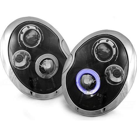 Scheinwerfer Dual Halo Felgen BMW MINI (COOPER) 05 01-10 06 ANGEL EYES BLACK