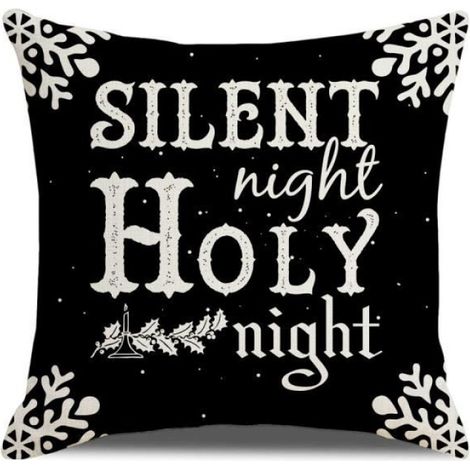 Taie d'oreiller - - Noël - Noir - 45x45 cm - 4pcs (1/4)
