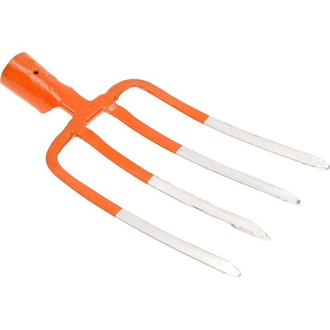 KOTARBAU 5907465940399 Fourchette à fumier, Orange/Argent, 250 mm (1/5)