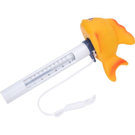 Thermomètre de Piscine Flottant en Forme de Poisson Rouge avec Échelle pour Bassin (1/5)