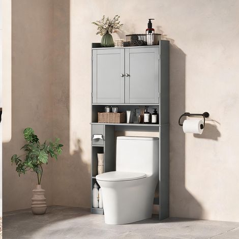 Meuble de salle de bain gris en MDF 80 x 19,5 x 170 cm (1/5)