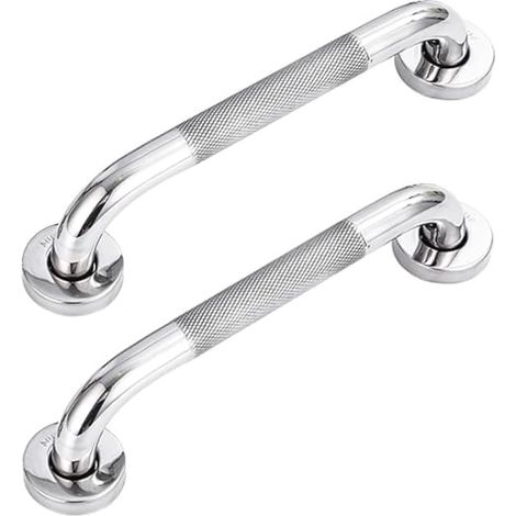 Set mit 2 Haltegriffen aus Edelstahl 304 für Badezimmer mit rutschfestem Griff, für Badewanne, Toilette, Badezimmer, Treppengeländer