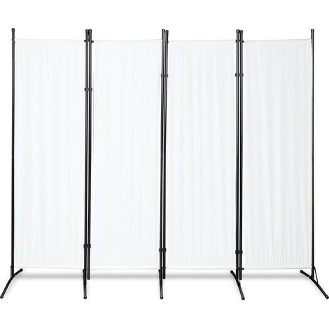 SWANEW Paravent 4 soggetto Outdoor Partition Homestyle Balcony Garden Room Divisore esteso Beige (1/4)