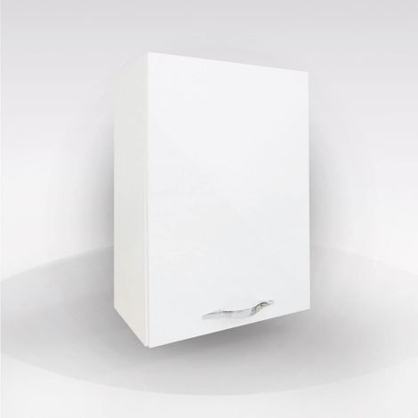 My Brand Germanvox Armadietto Pensile Cucina a parete 45 cm 1 anta destra bianco lucido (1/4)