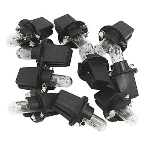 Lot de 10 ampoules LED T5 12 V CC 1,2 W jaunes pour tableau de bord intérieur de voiture (1/4)
