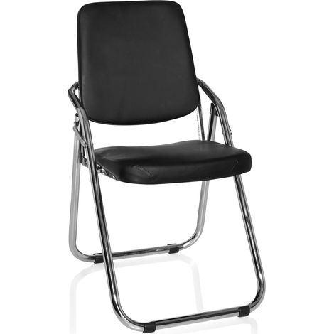 Konferenzstuhl / Besucherstuhl / Stuhl ESTO PU schwarz hjh OFFICE (1/5)