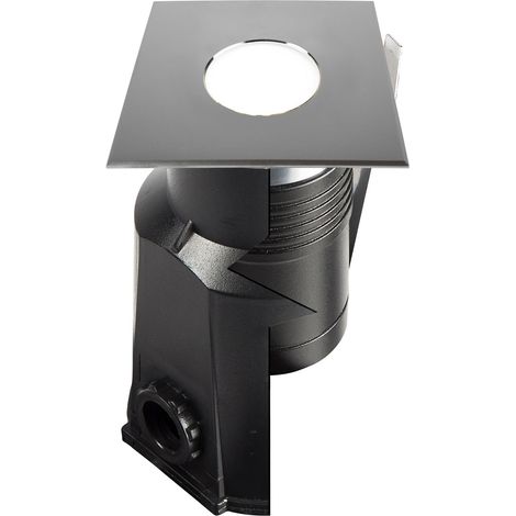 Encastré de sol extérieur ZEPH 1 24V carré inox bleu 2W - EUROPOLE - 55014