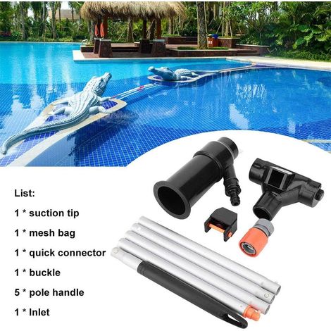 Piscine Aspirateur à Jet de Bassin de Spa 5 Tranches de Poteau Outil d'Entretien Clean, Structure stable qui tient en place même par vent soutenu, Contrôlez la tension après les premières intempéries (1/5)