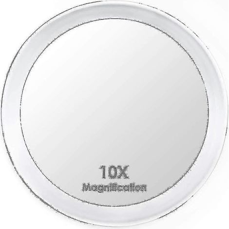Miroir grossissant 10x avec 3 ventouses, miroir de maquillage avec grossissement 10x (1/3)