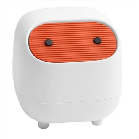 Poubelle Bureau - Double Couche - Capacité 3 L - Design Compact Rond - Blanc - 1 Pièce (1/5)