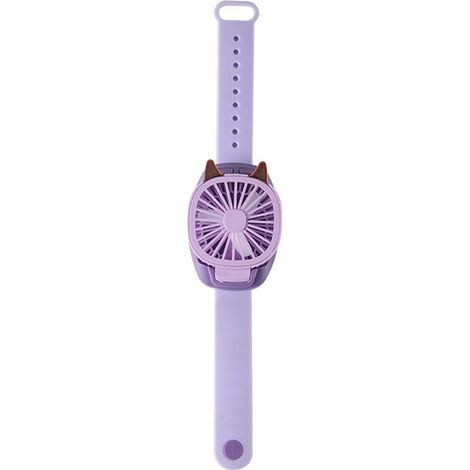 1 Ventilateur de poignet, 3 vitesses, rechargeable USB, lumière LED, conception détachable, pour école bureau voyage (1/5)