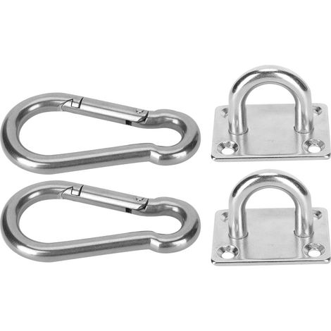 Anneaux de suspension pour hamac de yoga avec fixation de toit en acier inoxydable, sacs de sable et crochets pour balançoire (1/5)