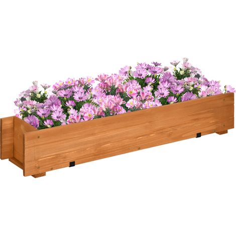 Balconnière jardinière suspendue VIOLETTE bois de sapin (1/5)