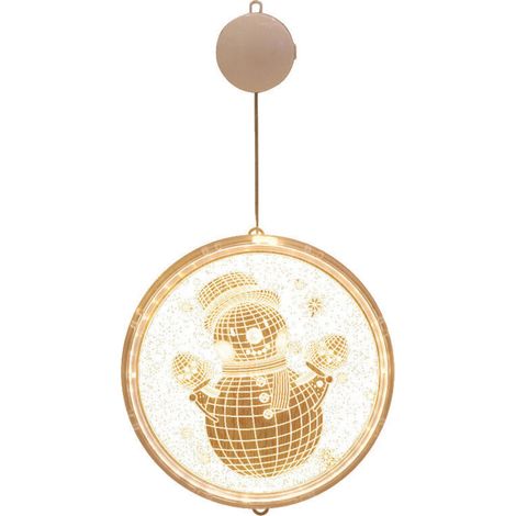 Lumières de noël suspendues à piles, guirlandes lumineuses pour mur, fenêtre, Passage, Patio, bonhomme de neige (1/5)