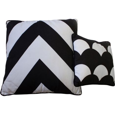 Set di 2 cuscini cotone multicolori 30x30/50x50cm