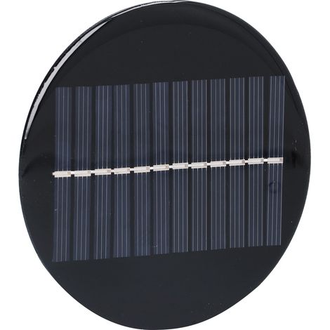 Panneau solaire rond 0,8 W 6 V 10 cm, kit de charge solaire pour lampe solaire (1/5)