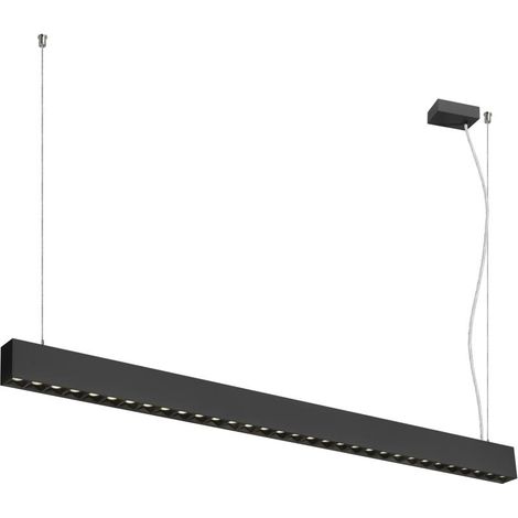 Suspension GLENOS® PRO 12 m DALI UGR16 longueur 210 cm 4000K 75° noir - SLV - 1010512