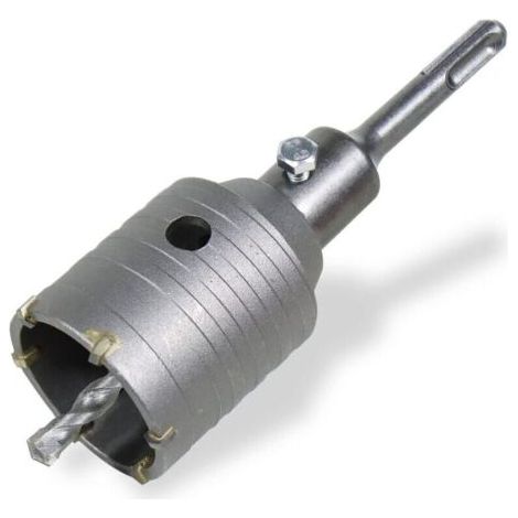 Scie cloche trépan 55mm – Couronne de forage 8x110mm – Pour béton et maonnerie – Adaptateur SDS plus inclus (1/5)