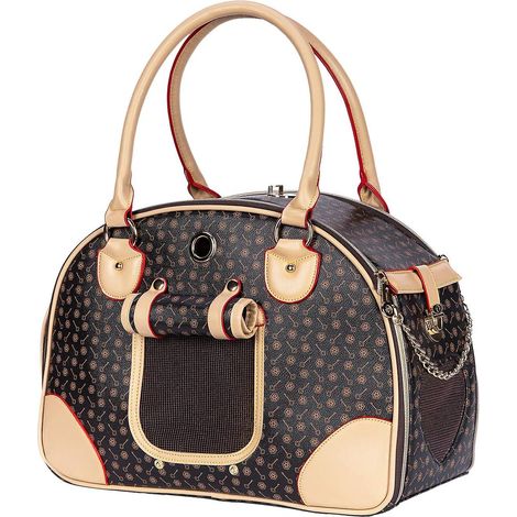 Sac de transport pour animaux de luxe, porteur pour chiot et chat, sac à main en cuir PU imperméable pour voyage, randonnée et shopping (1/5)