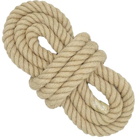 20 mm 10 m Corde de Jute 4 brins Corde de tir à la Corde Corde de Jute travaux manuels Jardinage hamac décoration Maison Garde-Corps Quai (1/5)