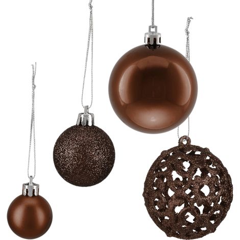 Set di 150 palline di Natale decorative e scintillanti da interno 4 x 5 x 7 cm in polistirolo rosso 130014328