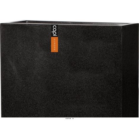Bac en pures Fibres Baya Ext. Jardinière L 80 x 32 x H44 cm Noir - dimhaut: H 44 cm - couleur: Noir