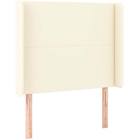 Maison Exclusive - Kopfteil mit Ohren Creme 83x16x118/128 cm Kuns (1/5)
