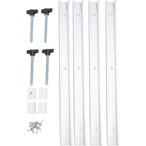 Kit de rails en T et de curseur, en alliage d'aluminium, pour le travail du bois, fente coulissante, Rail de guidage, gabarit d'onglet (1/5)