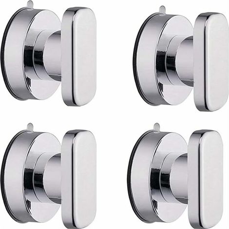 Poignées de porte vitrées à ventouses puissantes pour tiroirs, miroirs et carrelages (4 pièces)