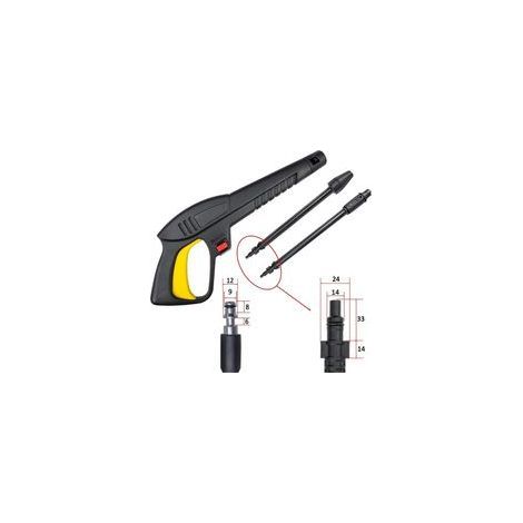 Pistolet à eau haute pression avec lance variable et lance rotative – Pour nettoyage extérieur et application peinture (1/4)