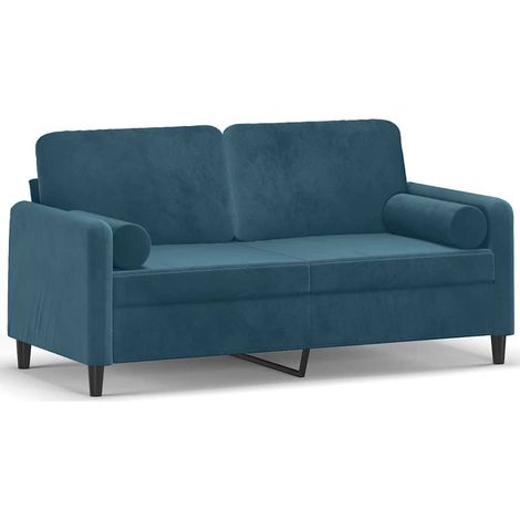 Maison Exclusive - Divano a 2 Posti con Cuscini Blu 140 cm in Velluto
