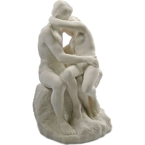 Reproduction Le Baiser de Rodin 25 cm – Statue en résine – Hauteur 25 cm – Largeur 14 cm – Profondeur 14 cm