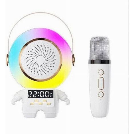 Cassa-Lautsprecher, kabellos, Bluetooth, tragbar, mit Mikrofon, Karaoke, Sveglia RGB (1/2)