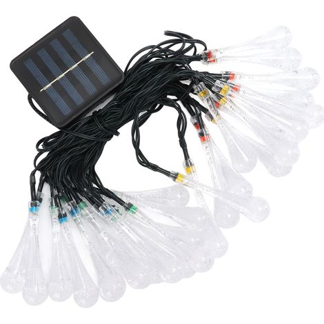 Guirlande lumineuse solaire étanche IP65, 2 modes d'éclairage, 30 LED pour un éclairage coloré dans le jardin. (1/5)
