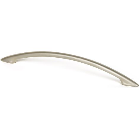 Asa de zamak con acabado níquel bisú, dimensiones:190x9x25mm y entrepuntos:160mm -