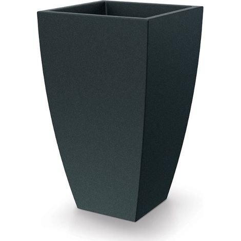 Pot de Fleurs Carré TM40-109GR - Charbon - Design Moderne - Résistant aux Intempéries (1/2)