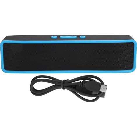 Enceinte Bluetooth Portable Sans Fil Avec Subwoofer Et Radio Fm Pour Téléphone Et Ordinateur - Bleu (1/5)