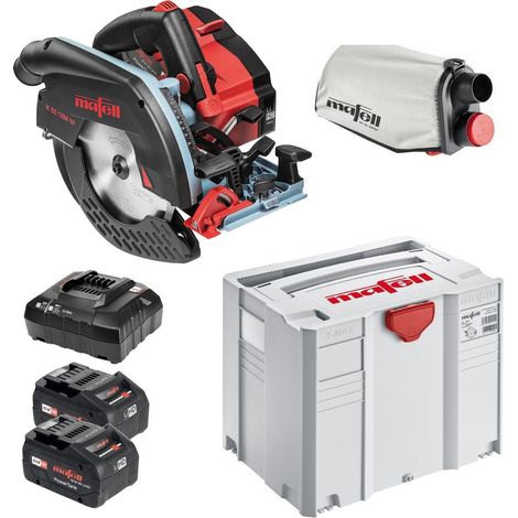 Mafell Akku Handkreissäge K 65 18M bl im T-MAX inkl Sägeblatt 2x Akku CAS 91D801