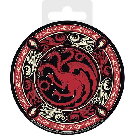 POSAVASOS DE CERAMICA TARGARYEN HOUSE OF THE DRAGON