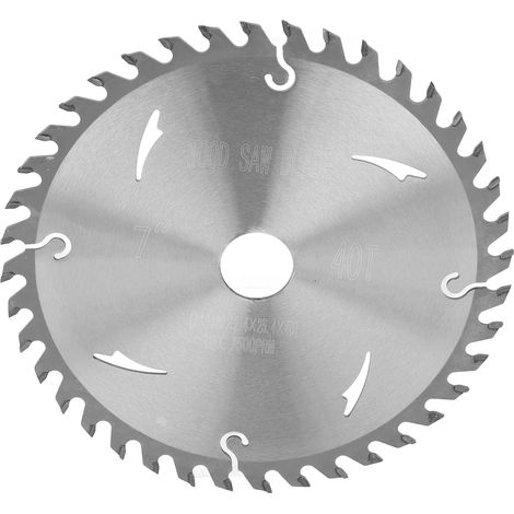 Lame de scie circulaire carbure à dents alternées 7x40T pour bois, outil de menuiserie pour scie à onglet et table. (1/5)