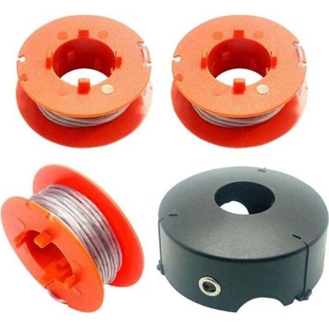GDHZS-F016800175 Bobine de Fil pour Bosch Art 23 26 30 Easytrim et Combitrim,Pro Tap Automatique Bobine Cordon Souple,8M x 1,6mm avec Couvercle F016L71088(3 Bobine + 1 Couvercle) (1/4)