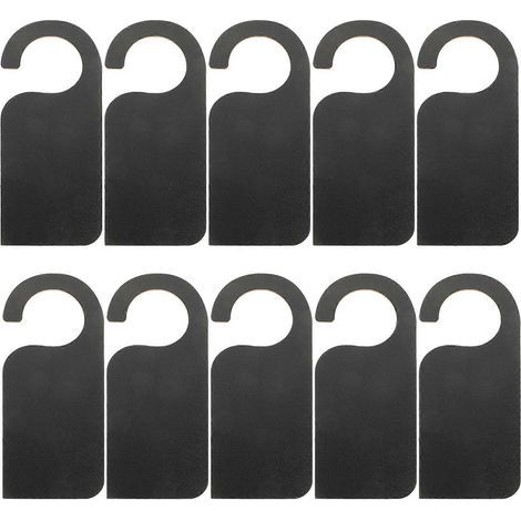 Set mit 10 unbeschrifteten Türhängern aus Holz – 19,70 x 8,20 x 0,30 cm – Schwarz (1/4)