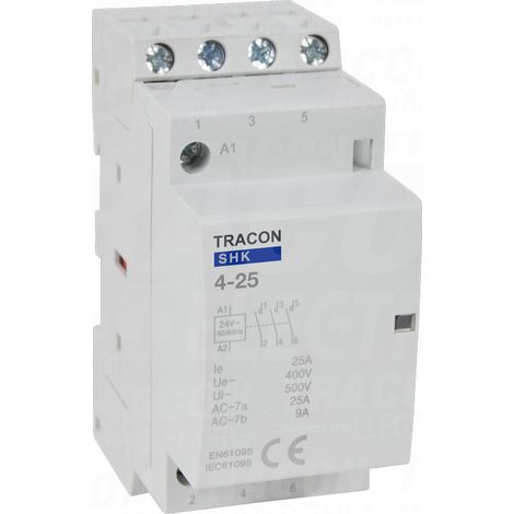 Contattore modulare 230V AC 4xNO 25A 2P (1/2)