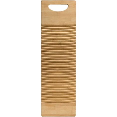Waschbrett aus Holz mit rechteckigem Griff zum Wäschewaschen zu Hause erhältlich. Praktisches und langlebiges Material. Dickes Waschbrett. (1/5)
