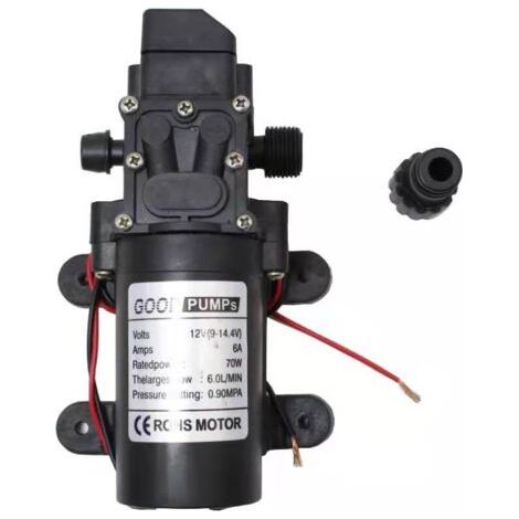 Elektrische Ölförderpumpe, 12 V, 60 W, 6 l/min, Mini-Selbstansaugpumpe mit Schläuchen für Auto, Boot und Industrie (1/2)