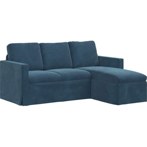 vidaXL Canapé Bleu 178 x 134 x 80 cm Velours