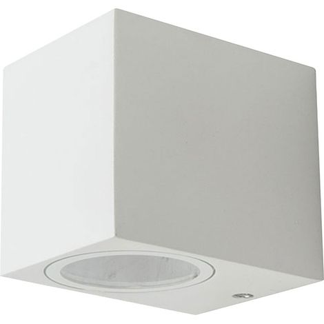 V-TAC VT-7651 lampada portafaretto led da parete quadrato in alluminio bianco 1xGU10 – SKU 7539