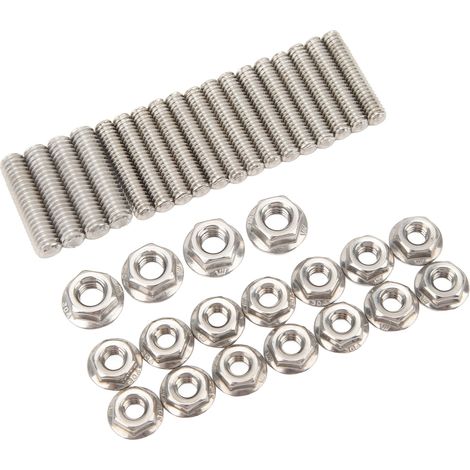 Kit de 18 boulons de carter d'huile, vis et écrous en acier inoxydable trempé 304, remplacement pour moteurs Chevy Small Block SBC 283, 327, 350 et 400 (1/5)